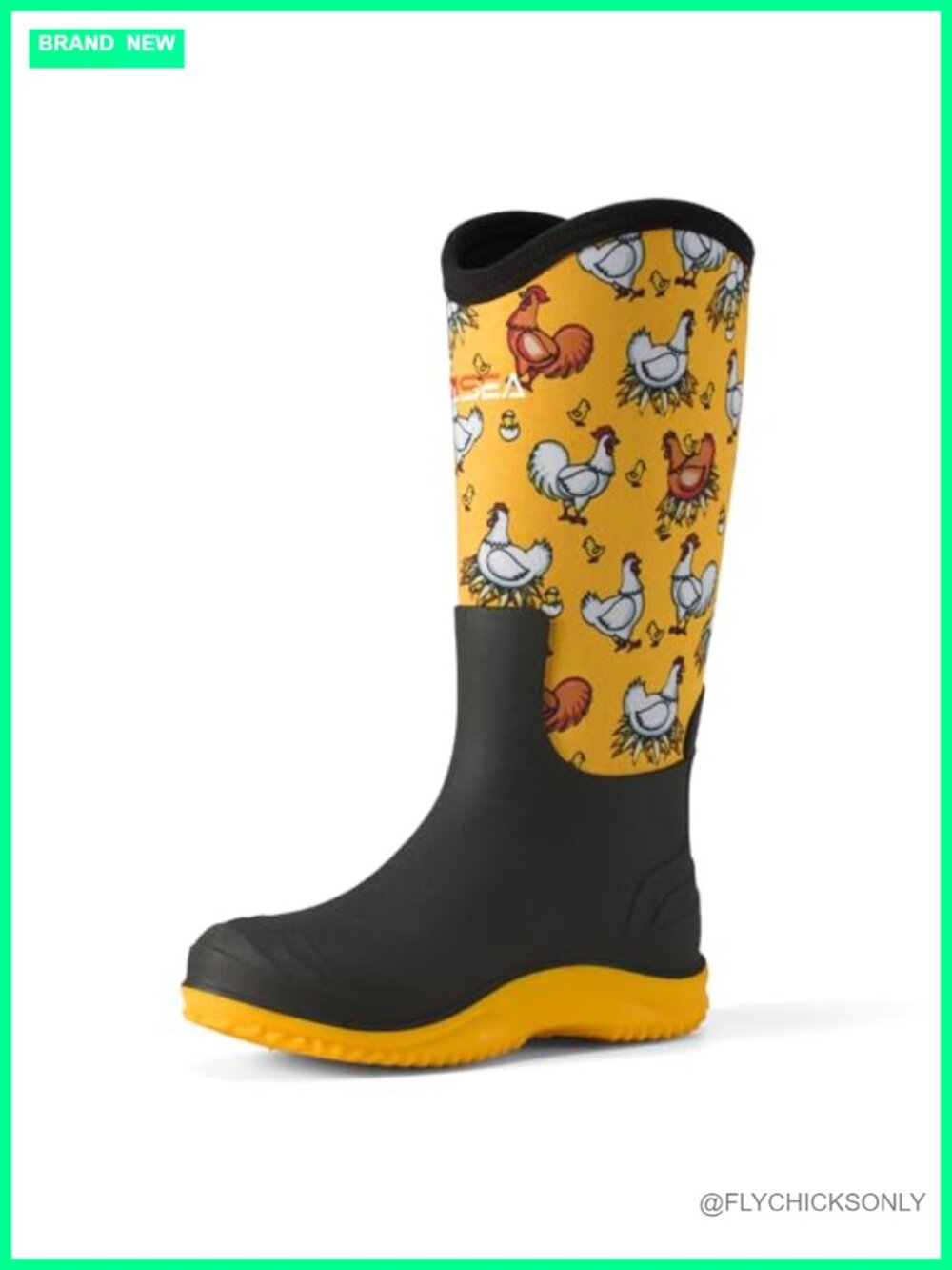 HISEA Women's Waterproof Tall Rain Boots Neoprene Mud Garden Boots
